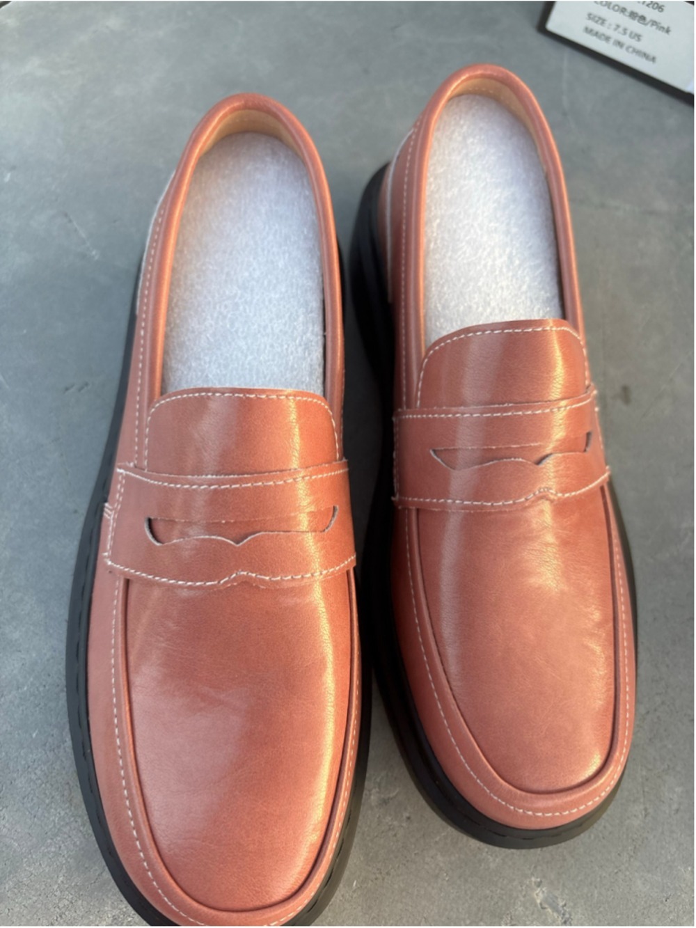 Women Pink Penny Loafers - Picture 4 of 8